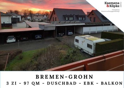 Geräumige 3 Zi. mit großer Küche, Duschbad und Balkon