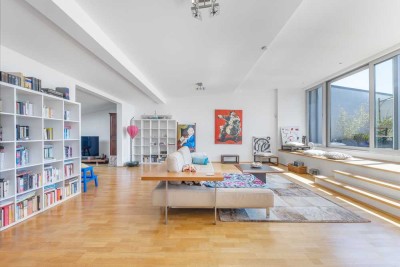 Exklusives Penthouse mit Süd-Dachterrasse und Blick auf Schloss Jägerhof und den Malkasten-Park