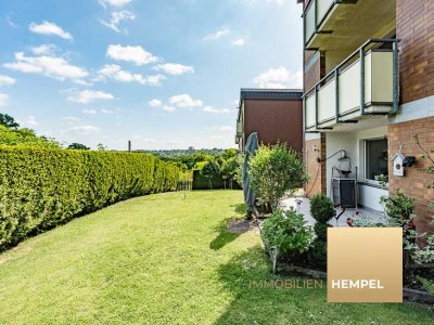 Schöner Wohnen - Gartenwohnung mit Fernblick in Mülheim-Saarn
