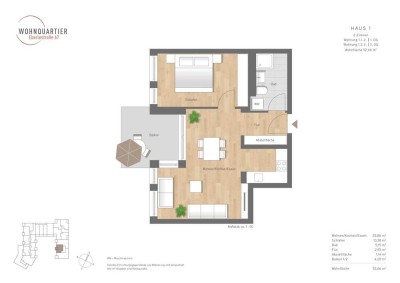 MODERNE/ RUHIGE 2-ZIMMER-WOHNUNG IN AUGSBURG / PFERSEE