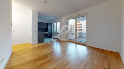 Neubau Erstbezug: Geschmackvolle 1-Zimmer-Wohnung mit Einbauküche & großzügigem Balkon