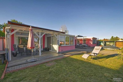 Doppeltes Anglerglück. Zwei Bungalows am See