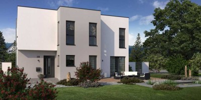 modernes Einfamilienhaus mit Baugrundstück