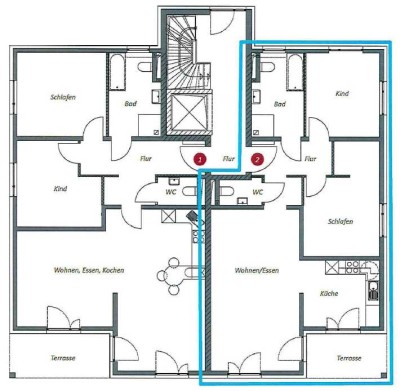 Möblierte 3-Raum-EG-Wohnung mit Einbauküche in Teltow