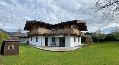 Einfamilienhaus mit Einliegerwohnung in Reith bei Kitzbühel, es hat einen sehr schönen Blick auf das Kitzbüheler Horn und den Wilden Kaiser