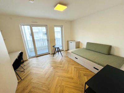 Direkt einziehen: möbliertes 1-Zimmer mit EBK, Balkon & Komfort
