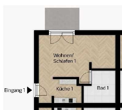 1-Zimmer Wohnung mit Terrasse in Münster-Gievenbeck