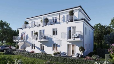 Neubauwohnung im Effizienzhaus 40: 2-Zimmer-EG-Wohnung mit Terrasse und Garten