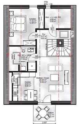 Dachgeschoss-Wohnung im Zentrum von Arheilgen - NEUBAU - Energieeffizient