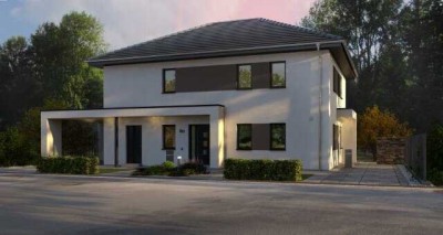 Zwei­fa­mi­li­en­haus im großen Stil - Im Baugebiet Exing Ost - ZR8