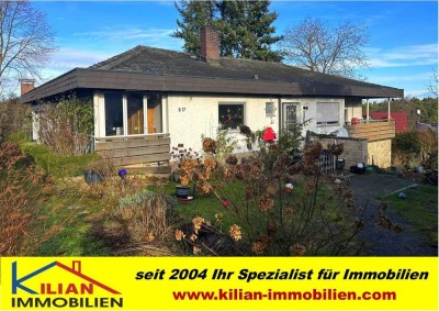 KILIAN IMMOBILIEN!  BUNGALOW MIT 160 M² WFL IM EG + ELW MIT 67 M² AUF 1.313 M² GST IN KLEINABENBERG