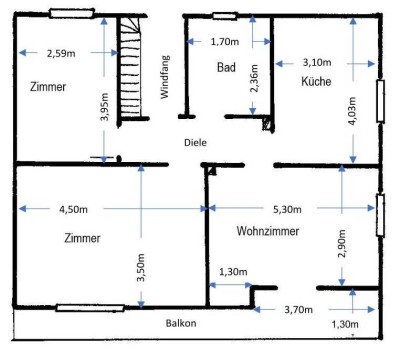 Freundliche 3-Zimmer-Wohnung mit Einbauküche in Donaueschingen
