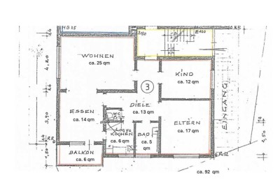 Helle 4-Zimmer-Erdgeschosswohnung mit Balkon in St-Leon-rot