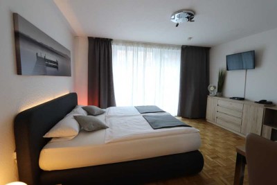 Modern Möbliertes Apartment direkt am Rhein mit Terrasse