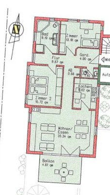 Attraktive und gepflegte 3-Raum-Wohnung mit gehobener Innenausstattung mit Balkon und EBK in Bühl