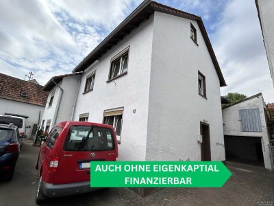 Finanzierung ohne Eigenkapital möglich: Renovierungsbedürftiges Haus mit Garten, Scheune und Garage