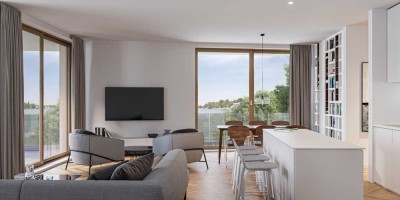 Direkte Wasserlage: 4-Zimmer Apartment in exklusivem Neubau mit Zugang zum Langen See