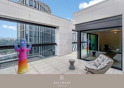Ihre Penthouse-Wohnung mit riesiger Dachterrasse und traumhaftem Mainblick – bereits bezugsfertig!