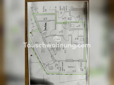 Tauschwohnung: Helle 1ZKB mit großem Balkon gegen größere Wohnung