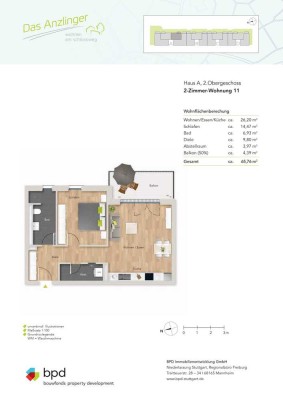 Sehr elegante 2,5 Zimmer Wohnung mit großem Balkon mit TG- Stellplatz