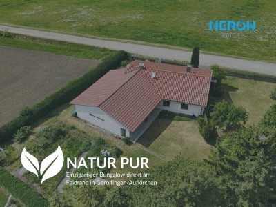 NATUR PUR – Einzigartiger Bungalow direkt am Feldrand in Gerolfingen-Aufkirchen
