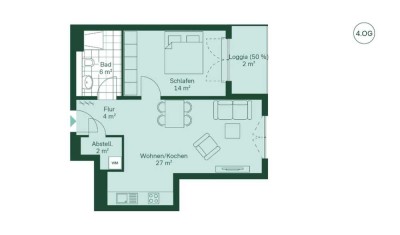 Ansprechende 2-Zimmer-Wohnung mit Einbauküche in Rissener Straße, Wedel