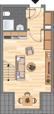 Wir renovieren für Sie! 2-ZKB-Wohnung in Fachhochschul-, und Klinikumnähe zu vermieten!