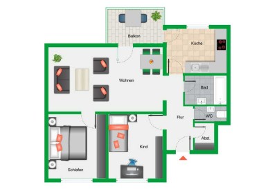 Provisionsfrei: Top Kapitalanlage mit Balkon & Aussenstellplatz - ca. 5 % Rendite!