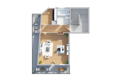 Godesberg-Mitte |  helles 1 Zimmer-Micro-Appartement mit großem Balkon