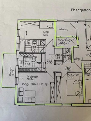 Vollständig renovierte 3-Zimmer-Wohnung mit Balkon und EBK in Scheidegg