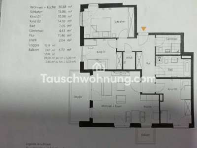 Tauschwohnung: 4-Raumwohnung