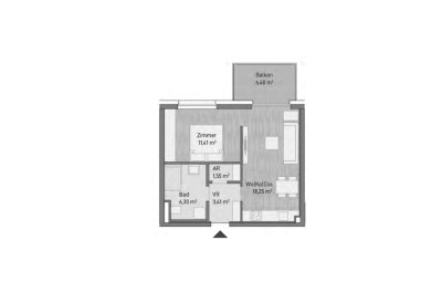 NEUBAU - Großzügige 2- Zimmer Eigentumswohnung mit Balkon (40,92m²) in Graz/Gries
