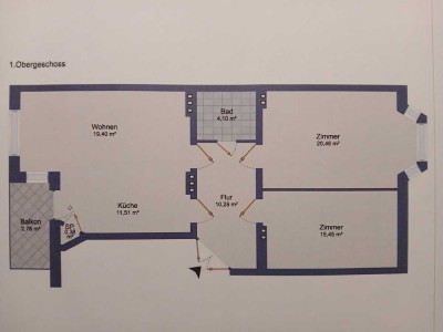 Helle, gut geschnittene Altbauwohnung mit Balkon, Keller und Gartennutzung