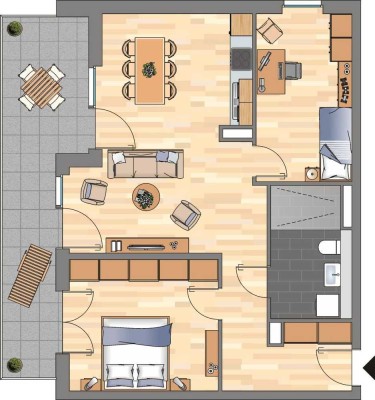 3-Zimmer-Wohnung in Bonn Endenich ( Neubau )