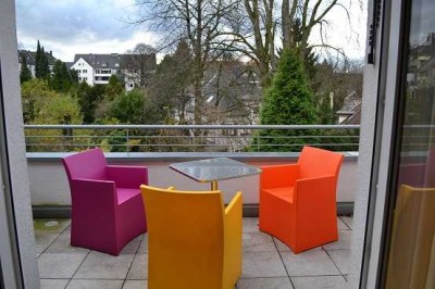 Helle Wohnung mit Westbalkon und Gartenblick