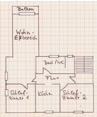 Schöne 3-Zimmer-Wohnung mit gehobener Innenausstattung mit Balkon und Einbauküche in Feuchtwangen