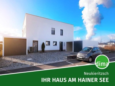 ERSTBEZUG am Hainer See | Ihr eigenes Haus nähe Strand mit Garten, Dachterrasse, 2 Garagen, PV usw.