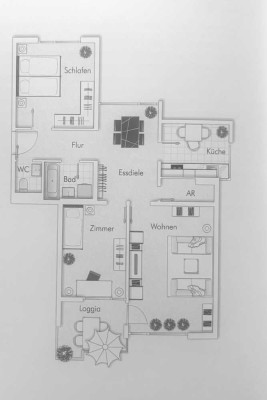 vermietete 3-Zimmerwohnung inkl. Tiefgarage ohne Provision