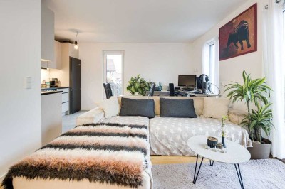 Absolut ruhig und neuwertig: Ideal geschnittene 2-Zimmer-Wohnung im grünen Aschheim