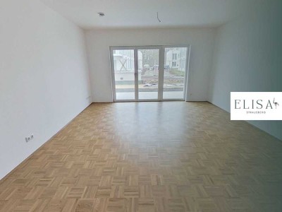 ERSTBEZUG: Große 2-Zimmer-Wohnung mit EBK und TERRASSE in Neubauquartier ELISA