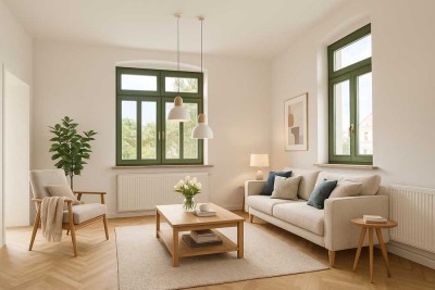 Stilvolle 3-Zi-Wohnung in Langebrück in voll sanierter Jugendstilvilla zum Erstbezug