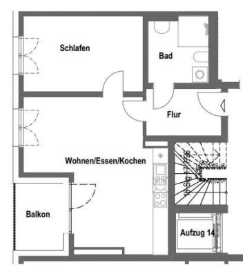 2 Zimmer - Wohnberechtigungsschein EK-Stufe 2 unabdingbar!