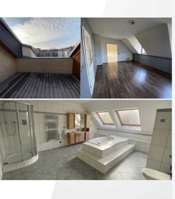 Geschmackvolle 3-Raum-DG-Wohnung mit gehobener Innenausstattung mit Balkon und EBK in Leipzig
