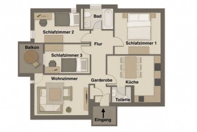 Erstbezug 4Z-Wohnung mit TG-Stellplatz zentral in GP
