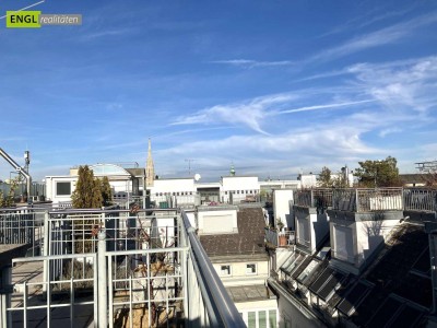 Wunderschöne Maisonette Wohnung mit Balkon, Wintergarten und Terrasse mit Blick zum Stephansdom
