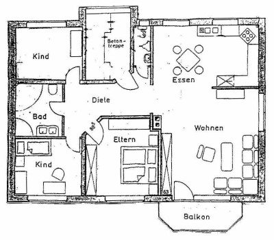 Bensberg - Nähe Saaler Mühle - Großzügige, helle 4 Zimmer Wohnung, incl. Einbauküche, provisionsfrei