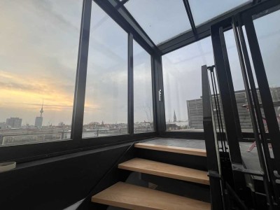 Geräumige, exklusive 7,5-Raum-Dachterrassenwohnung Einbauküche in Berlin Prenzlauer Berg