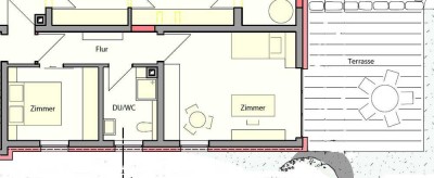 Schöne 2-Zimmer-Wohnung für Single mit Einbauküche in Nagold