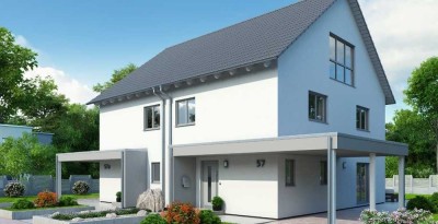 Doppelhaushälfte in Hybrid-Bauweise zum Wohlfühlen ! DANHAUS.