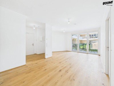 Erstbezug: Hochwertige 2-Zimmer-Mietwohnung mit Terrasse und Garten in Ruhelage inkl. Garage